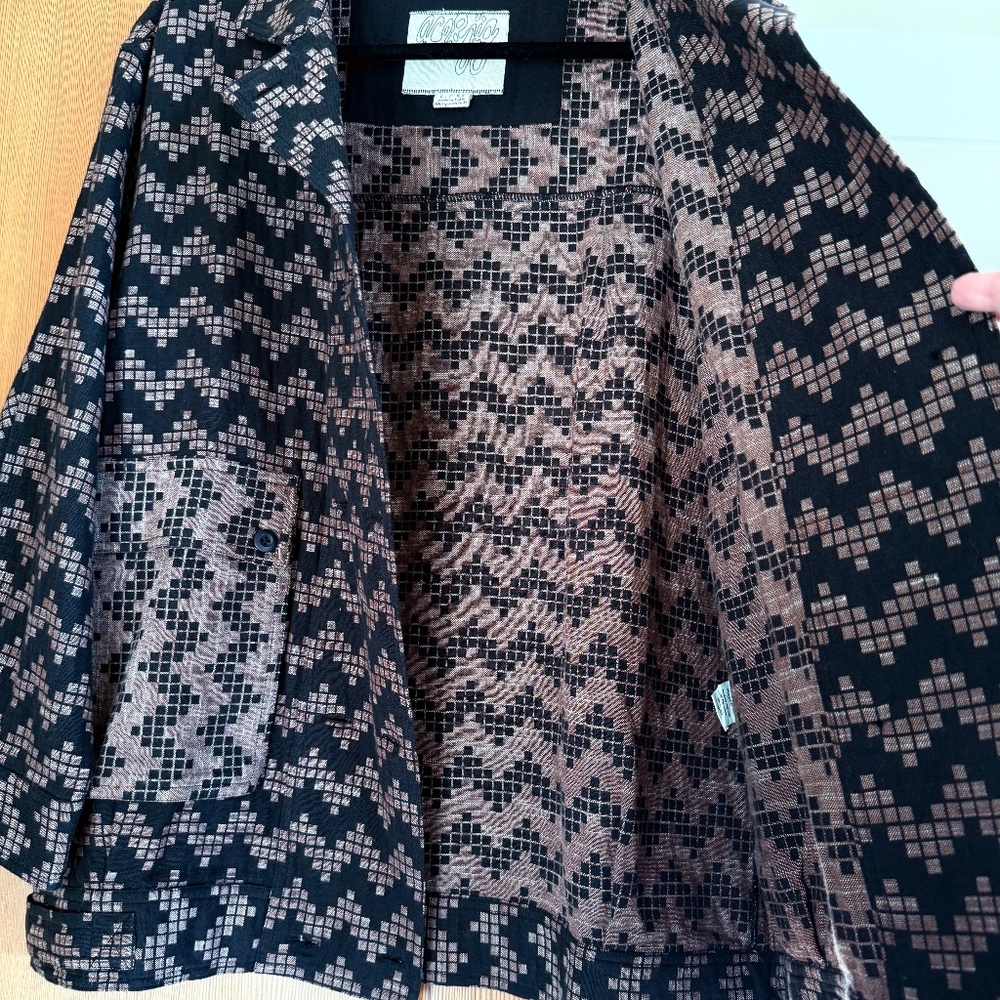 Ace & Jig Black Herringbone Field Jacket - Picture 4 of 8